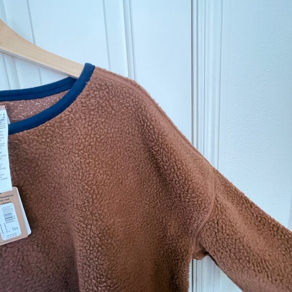 NEW Patagonia Women's Shearling Fleece Crew Top Sweatshirt Size XL Brown NWT - Picture 7 of 10